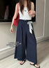 Casual Palazzo Trouser With Belt and Scarf